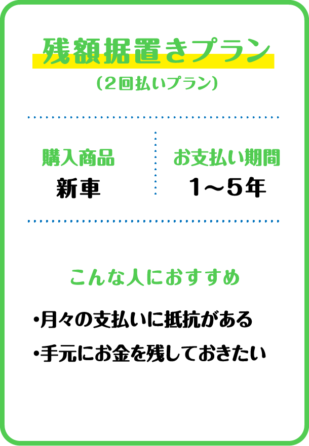 残価据置きプラン
