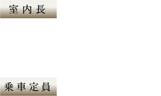 室内長・乗車定員